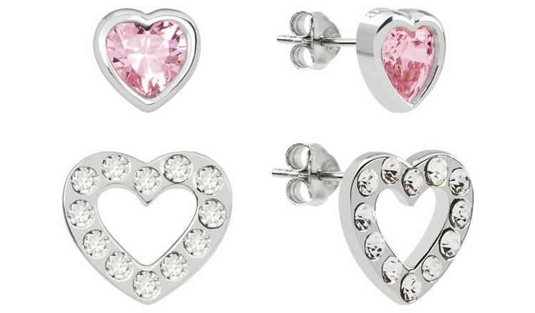 Buy Radley Sterling Silver Heart Stud Earrings Set of 2 Womens earrings Argos