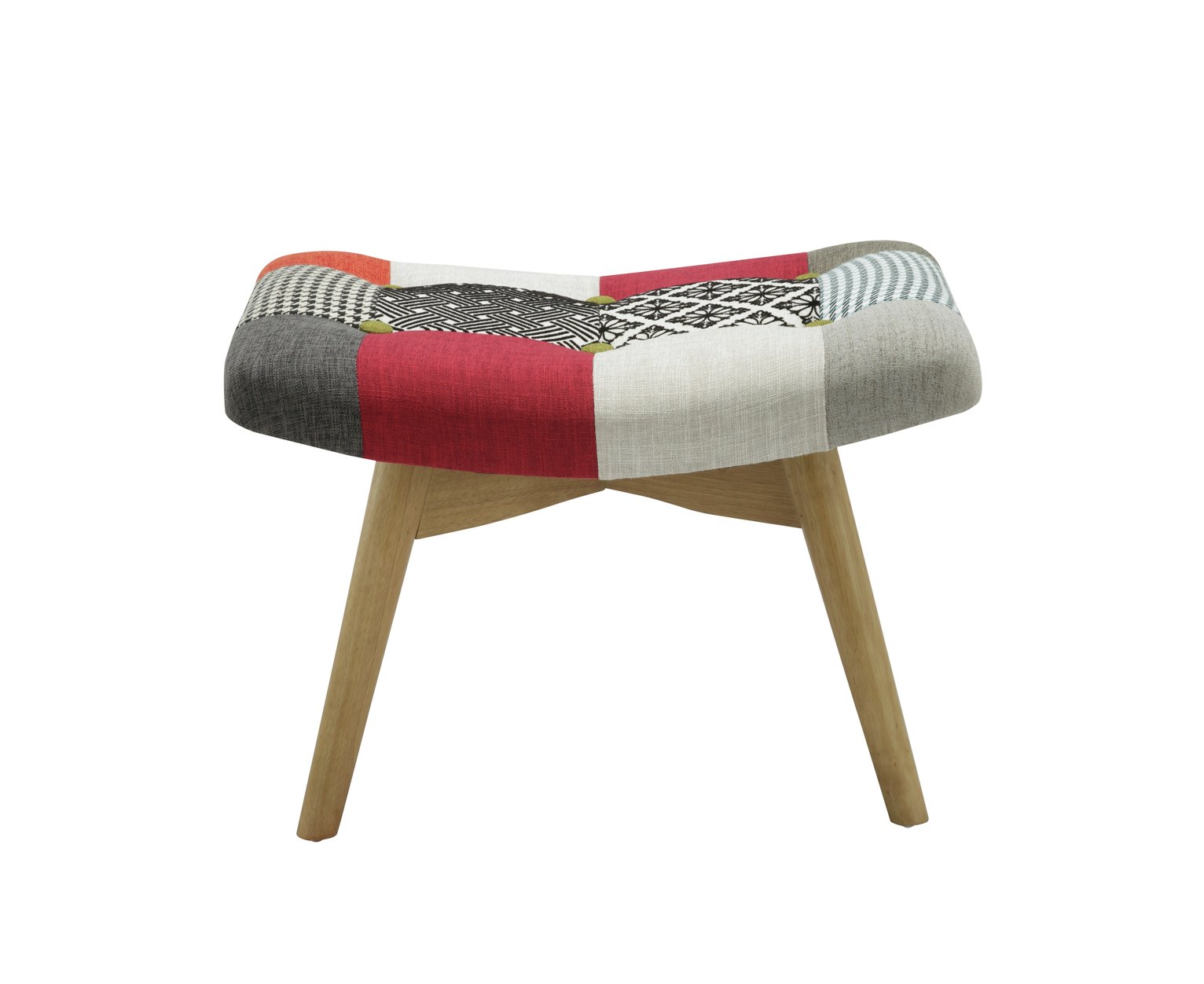 Birlea Sloane Fabric Footstool - Multicoloured