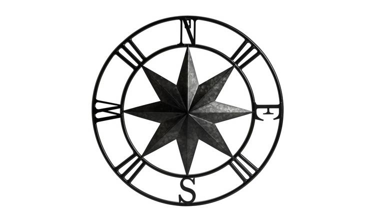 Metal art compass rose