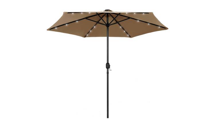 Walplus Polyester Garden Parasol - Grey - 270 x 236 cm