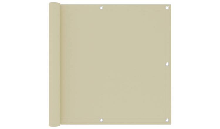 Walplus Polyester Oxford Balcony Screen - Cream - 90 x 300 cm