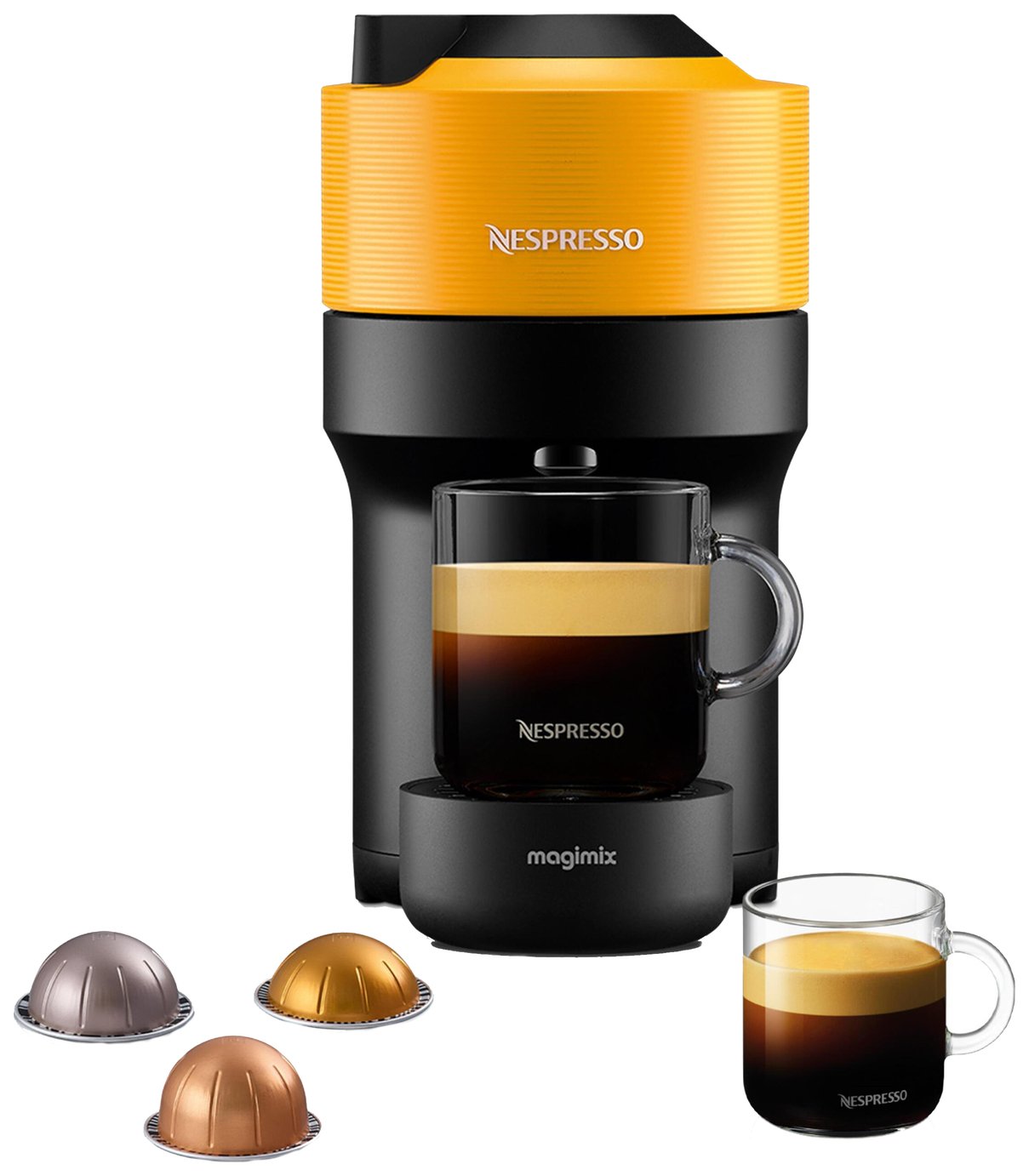 Nespresso Vertuo Pop Pod Coffee Machine by Magimix - Yellow