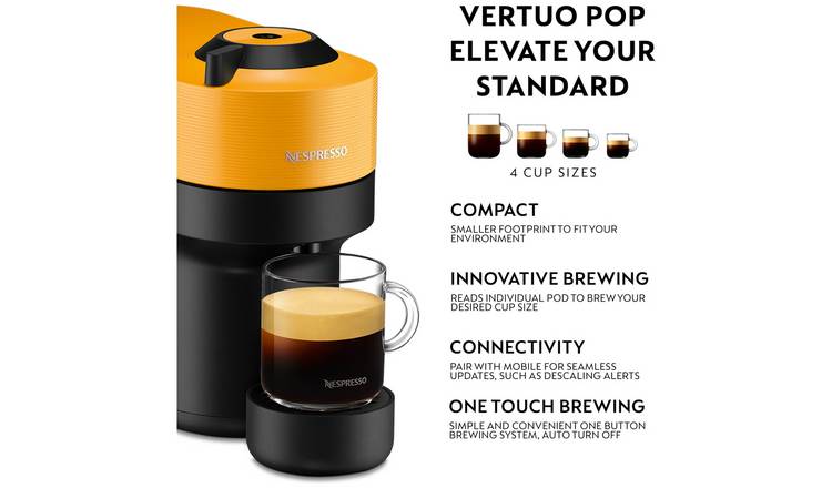 Buy Nespresso Vertuo Pop Pod Coffee Machine by Magimix - Yellow