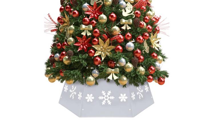 Walplus Christmas Tree Skirt - Silver and White - 68 x 25 cm