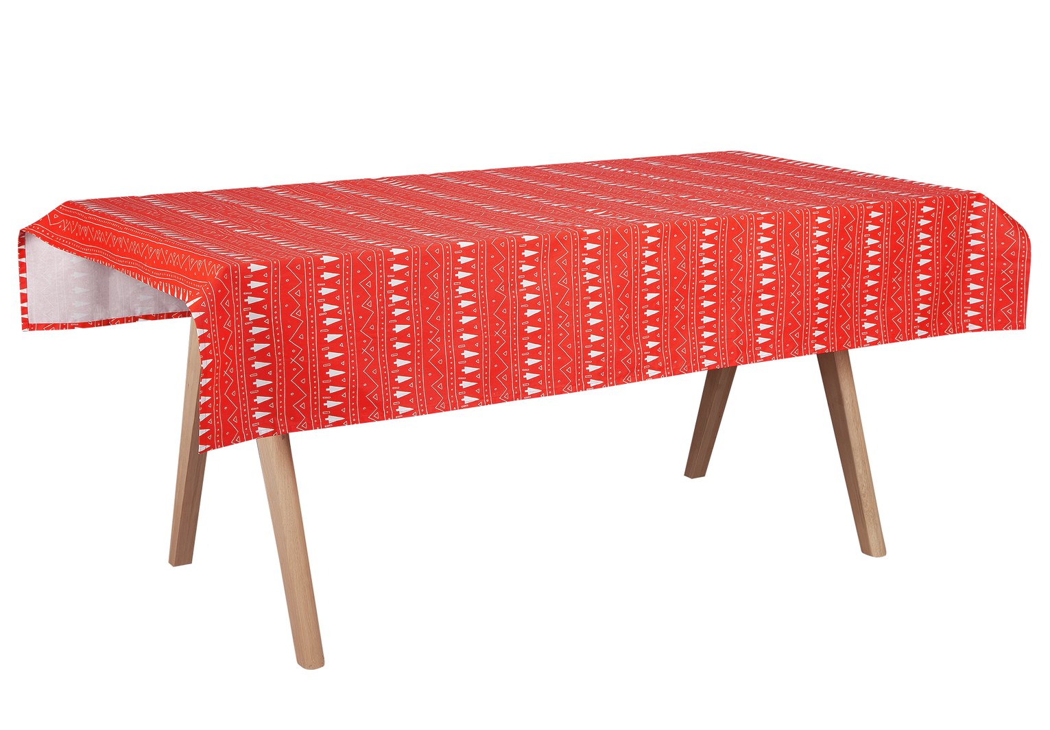 Argos Home Scandi Wipe Clean Table Cloth - Red