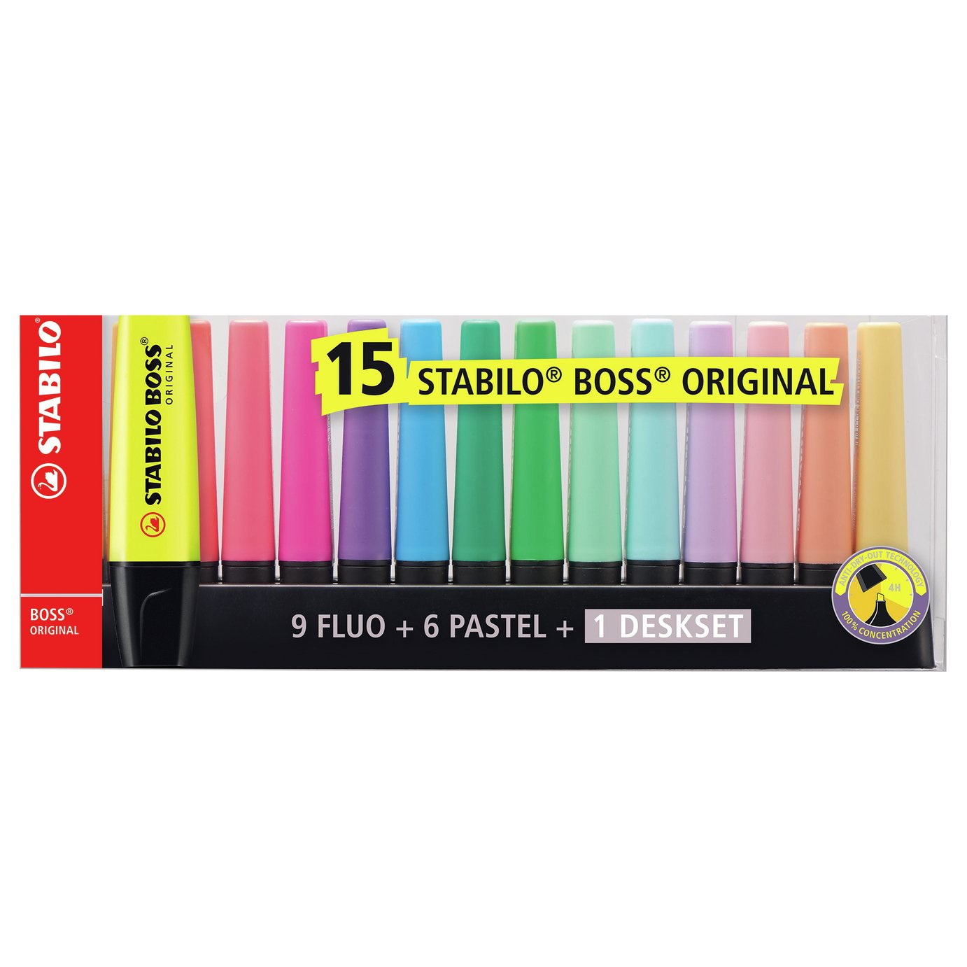 Stabilo Boss Original Set of 15 Desk Highlighters