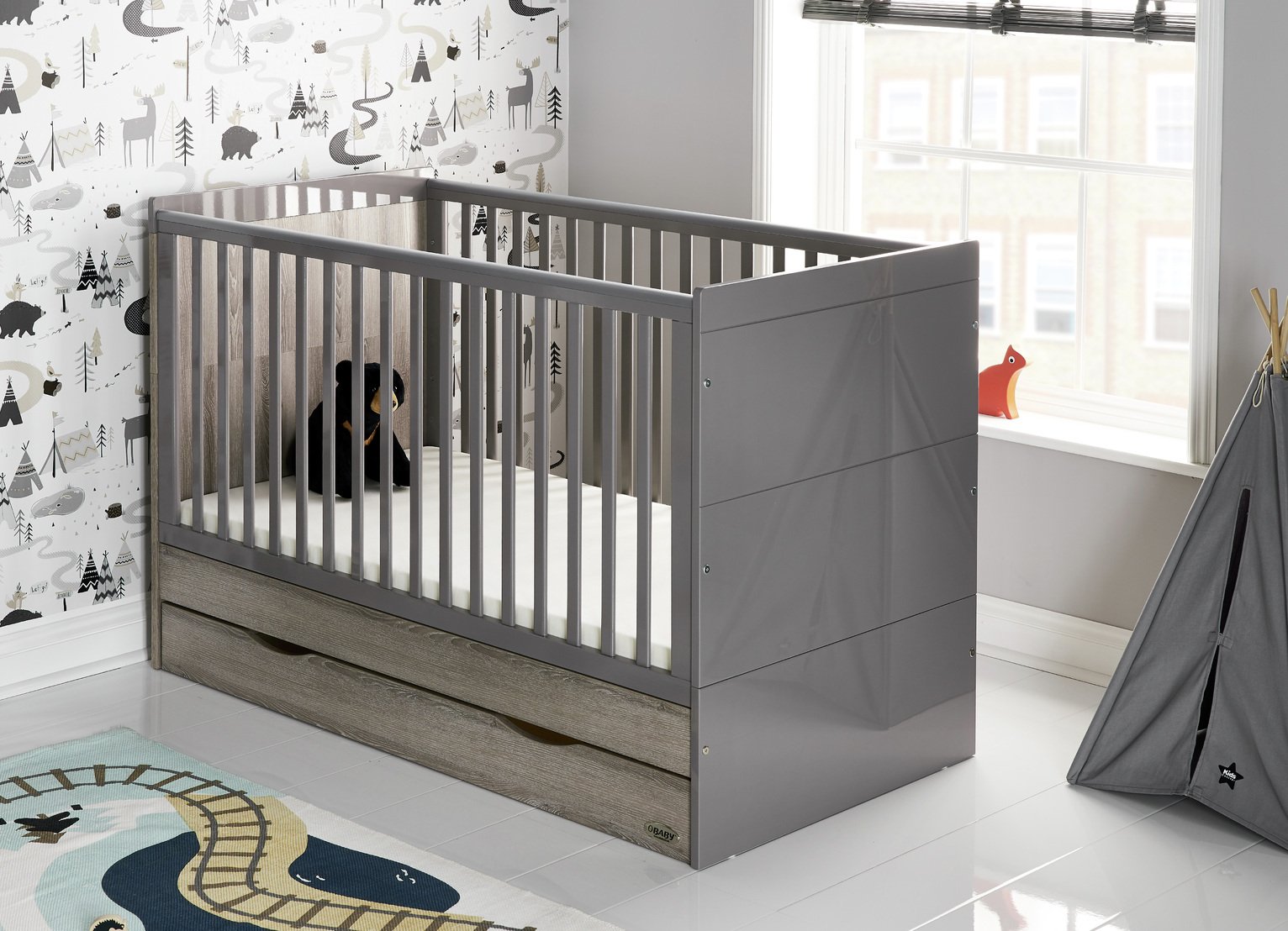 Obaby Madrid Cot Bed - Eclipse