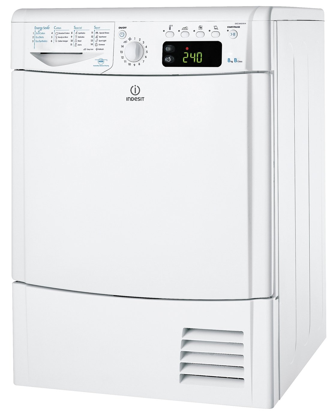 Indesit IDCE8450BH 8KG Condenser Tumble Dryer - White