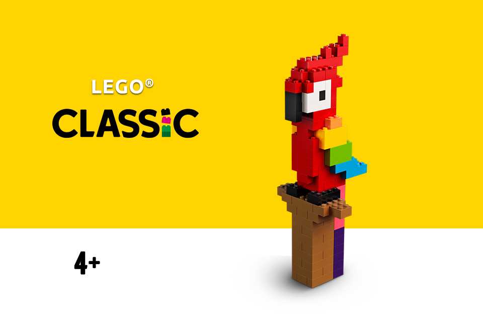 A LEGO® Classic toy parrot.