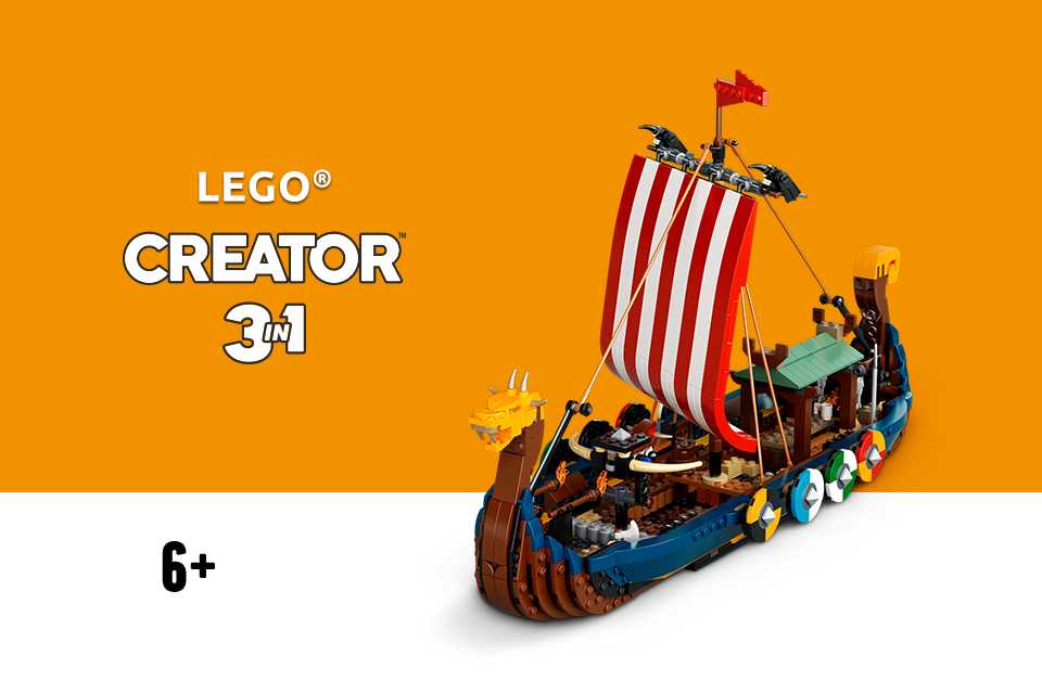 A LEGO® Creator 3in1 Viking Ship toy.