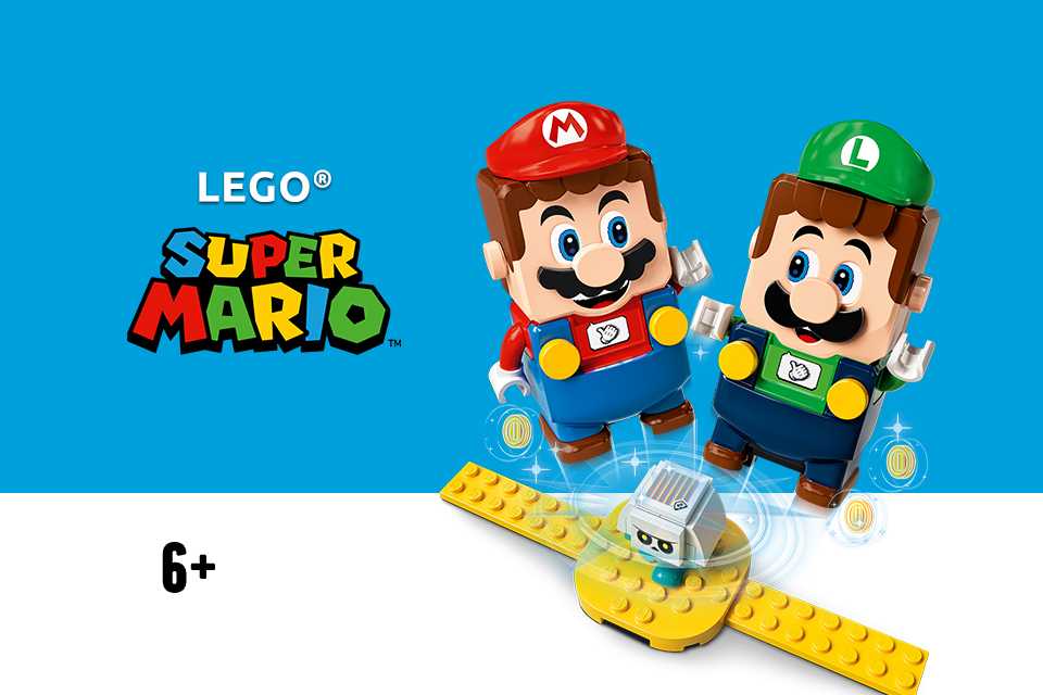 LEGO® Super Mario toys of Mario and Luigi.