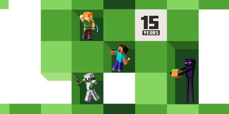 Celebrate Minecraft's 15th anniversary. Shape your world.