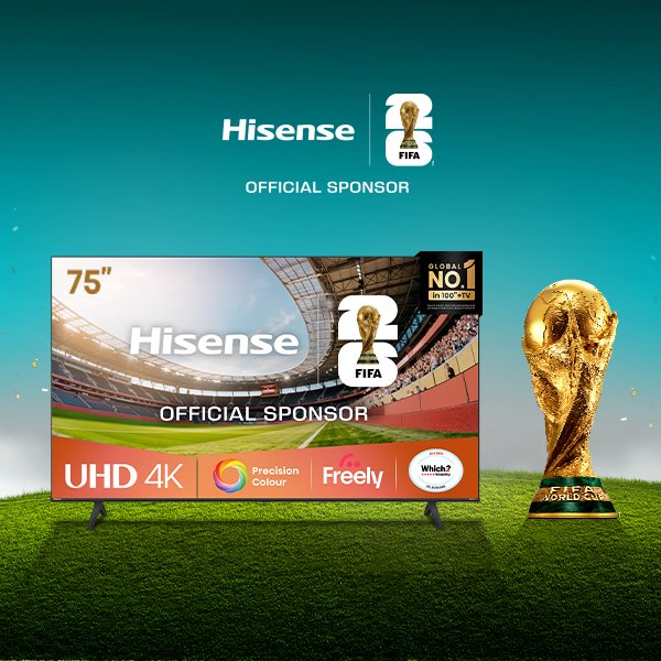 Big games deserve big screens. Get a Hisense large screen from £529 today.