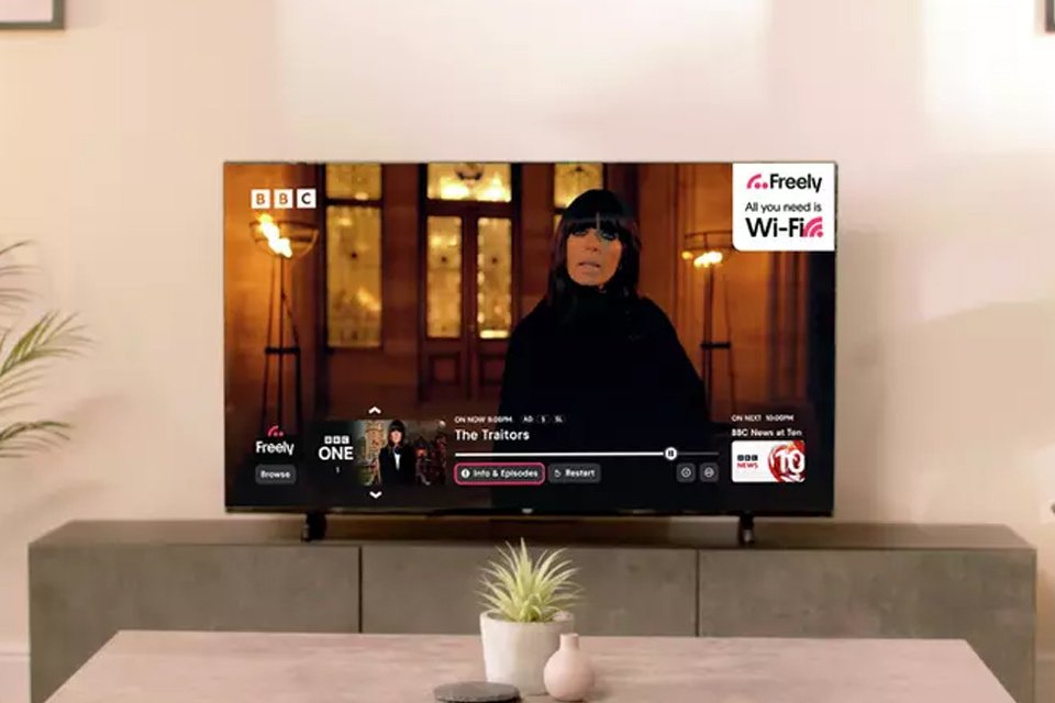 image of a TV in a room set