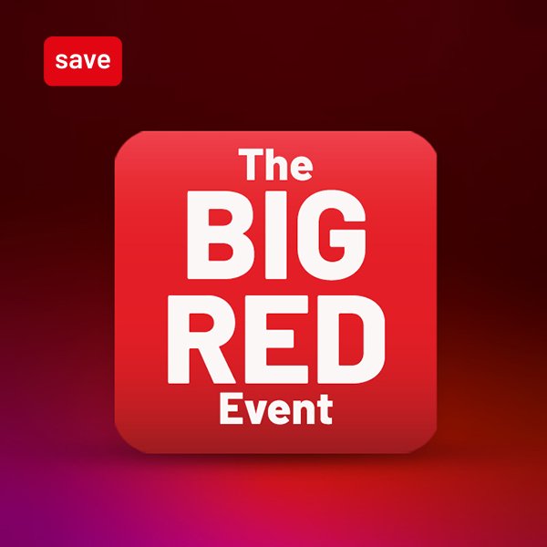 The Big Red Event. Save up to 50% on selected health & beauty. Using codes RED10, RED20, RED30 & RED50.