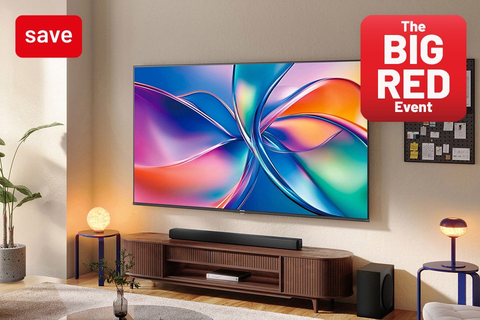 The Big Red Event. Save on selected TVs & soundbars. Use codes RED10 & RED20 at checkout.