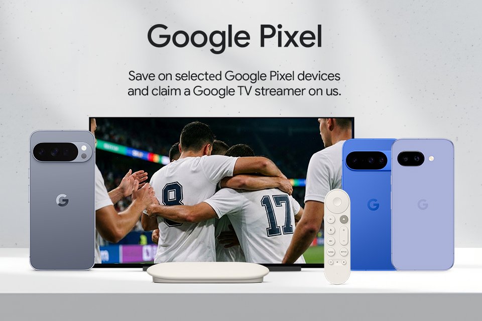 Save on selected Google Pixel devices. And claim a Google TV streamer. T&Cs apply.