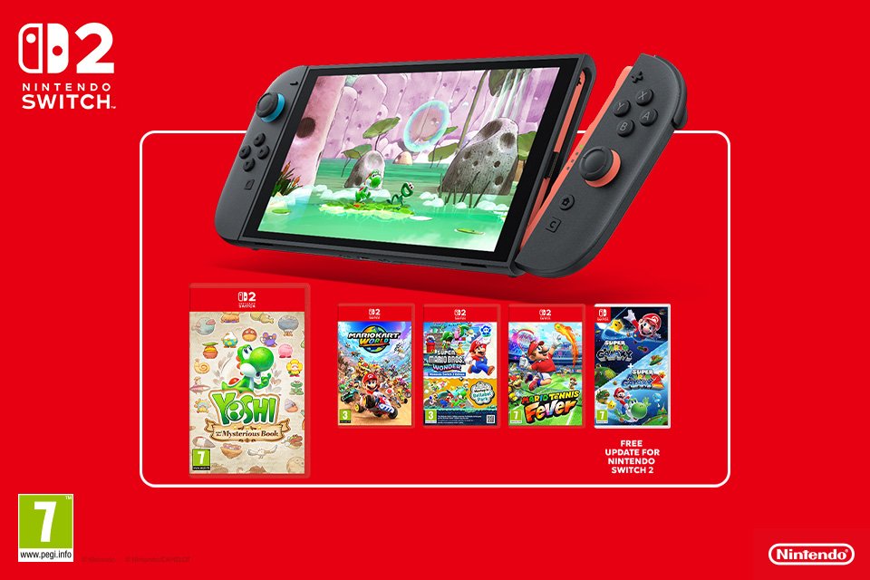 Yoshi and the mysterious book. For the Nintendo Switch 2.