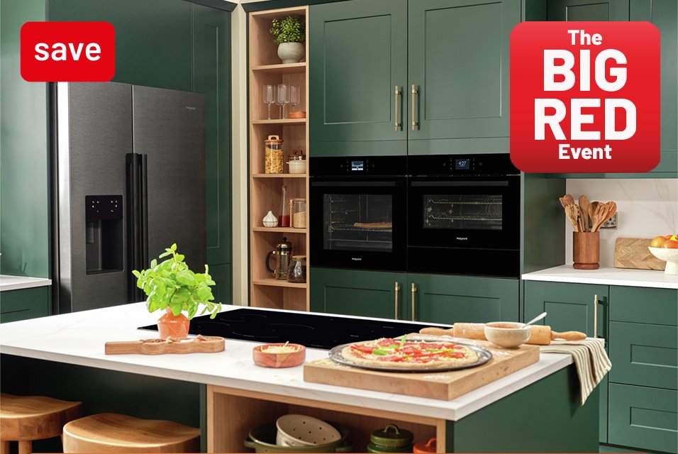The Big Red Event. Save up to 20% on selected cooking appliances using code RED10 or RED20.