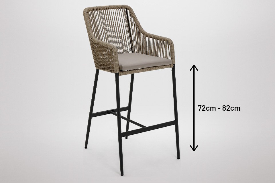 Habitat Malta 4 Seater Rattan Effect Garden Bar Set -Natural.