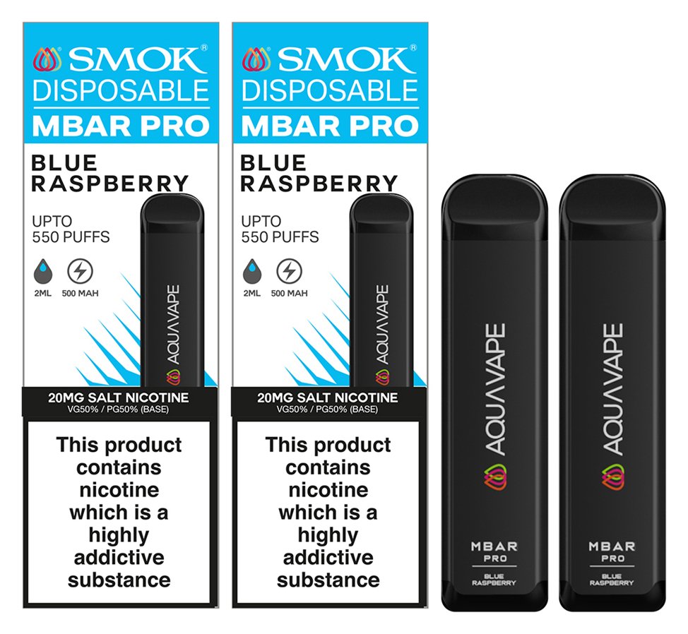Smok Mbar Pro Disposable Vape Kit Blue Raspberry Set of 2