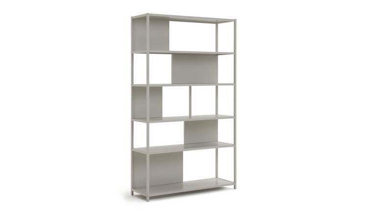 Habitat Deon Wide Metal Bookcase - Light Grey