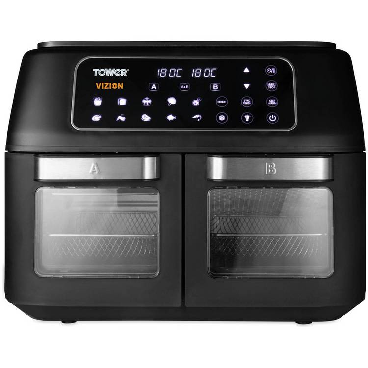 Tower T17102 Vortx Vizion 11L Dual Air Fryer Oven - Black 0