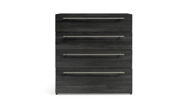 Habitat Atlas 4 Drawer Chest - Black & Brown