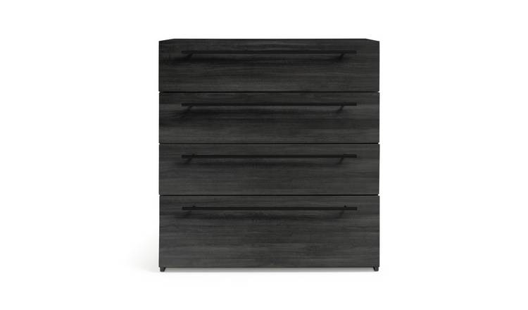 Habitat Atlas 4 Drawer Chest - Black & Brown