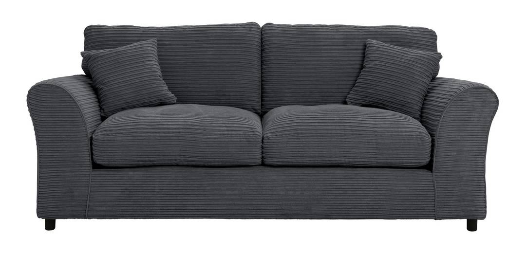 Argos Home Harry Fabric 3 Seater Sofa - Charcoal