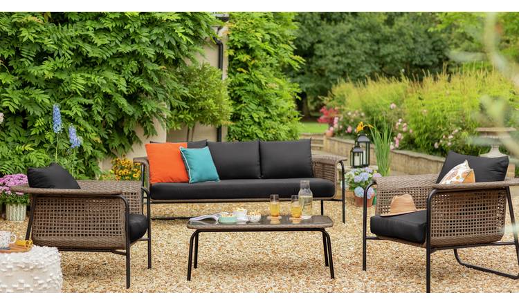 Argos rattan mini online corner sofa