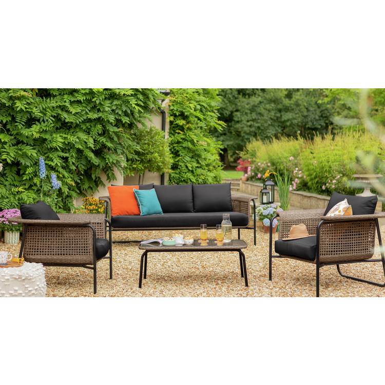 Argos Home Kona 5 Seater Rattan Effect Garden Sofa Set  0