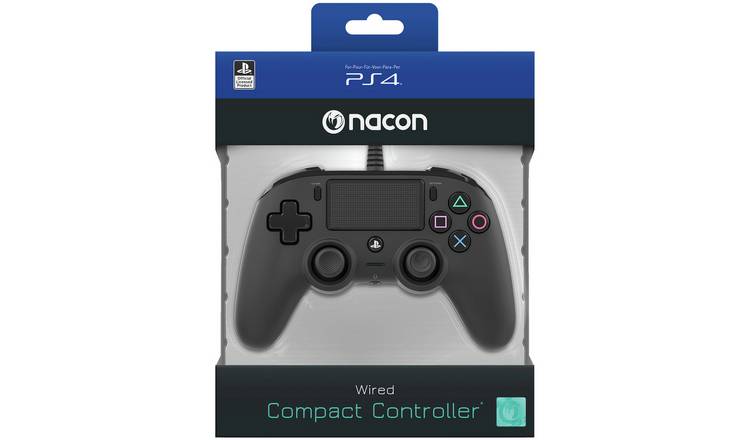 Buy Nacon Compact Ps4 Wired Controller Black Ps4 Controllers And Steering Wheels Argos