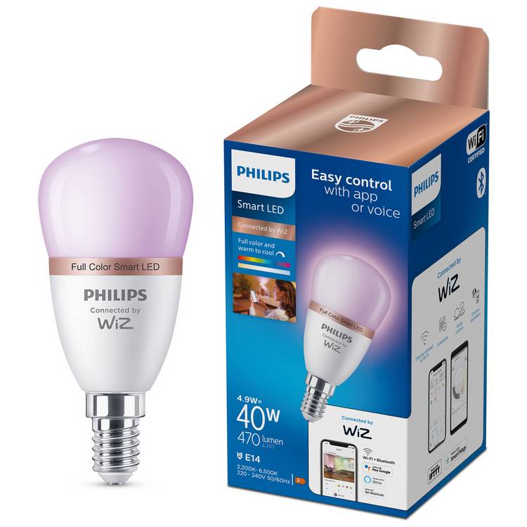 Philips Wiz E14 Colour Smart LED Wi-Fi Mini Globe 0