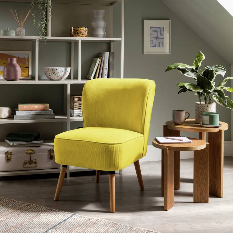 Habitat Eppy Fabric Accent Chair - Yellow 0