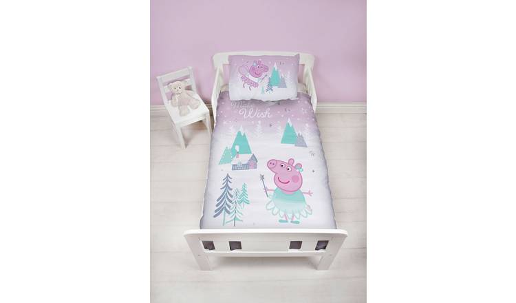 Buy Peppa Pig Sugarplum Christmas Bedding Set Toddler Kids Duvet Sets Argos