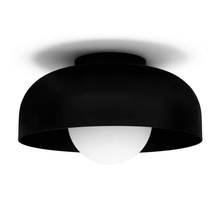 Habitat Modern Globe Metal Bathroom Ceiling Light - Black 0