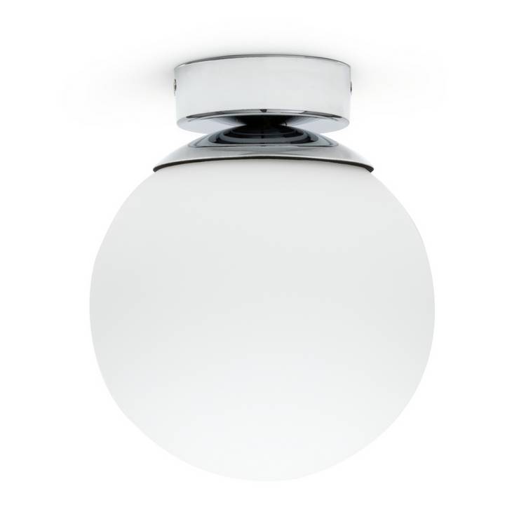 Habitat Opal Glass Bathroom Flush Ceiling Light - White 0