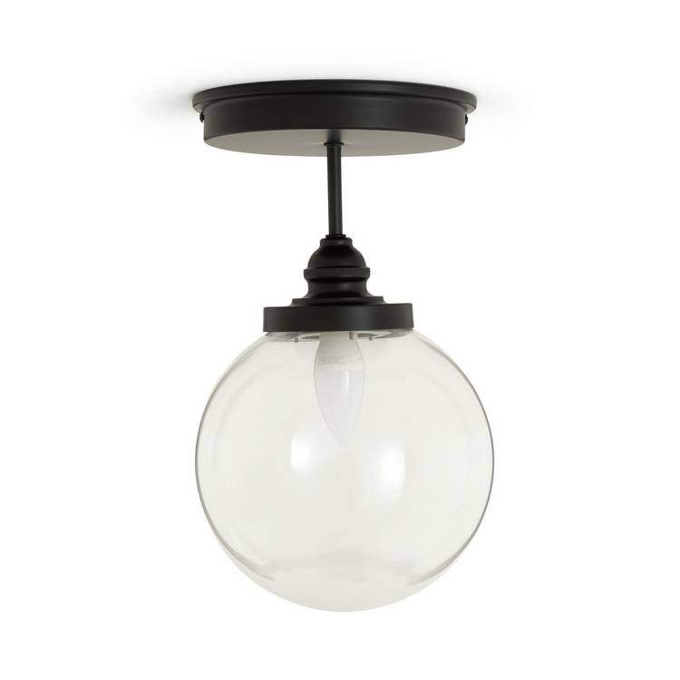 Habitat Globe Metal Bathroom Pendant Light - Black 0