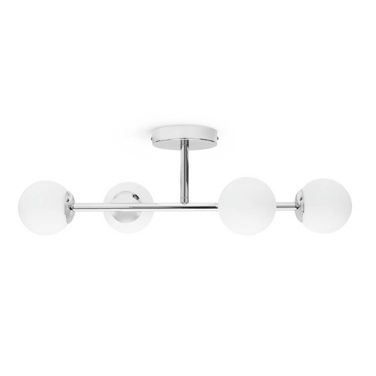 Habitat Metal 4 Light Bathroom Flush Ceiling Light - Chrome 0