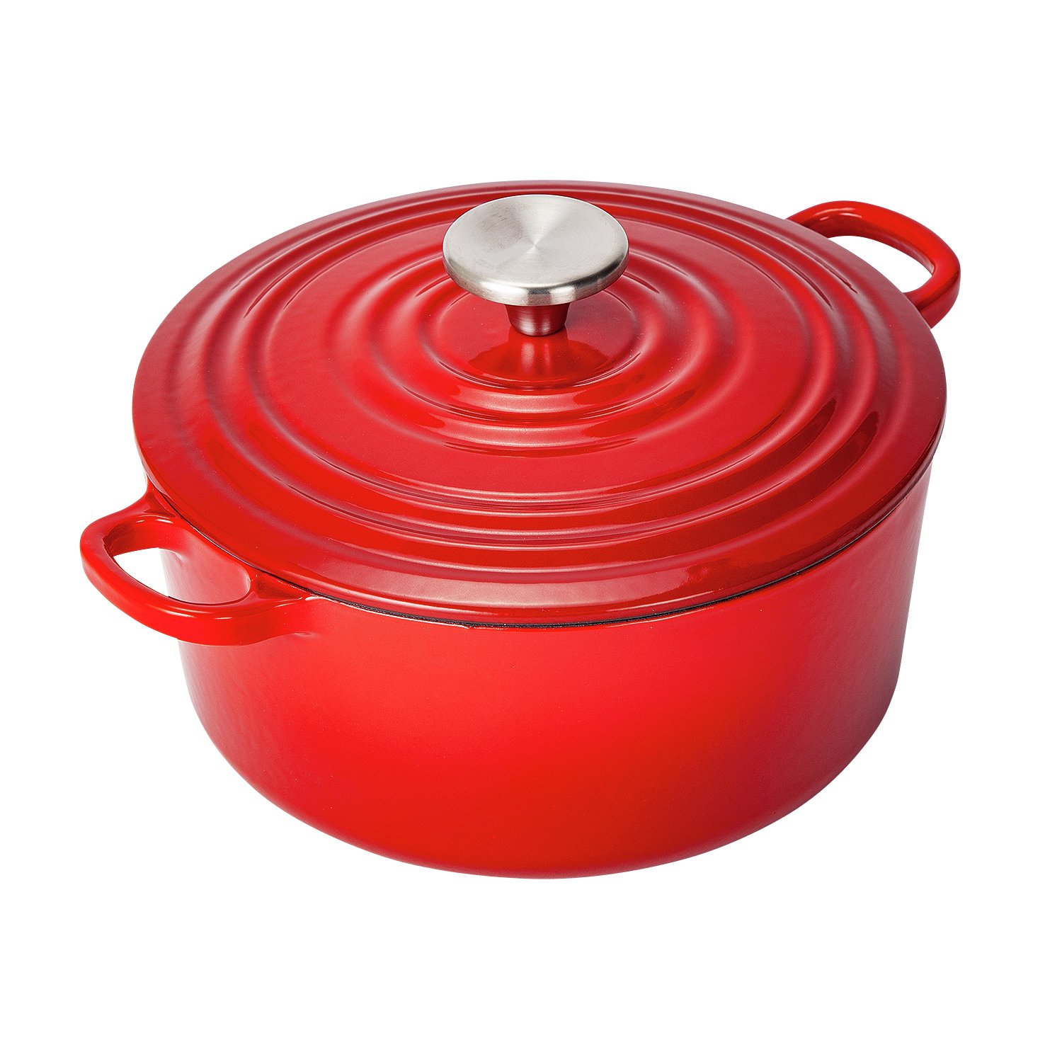 Argos Home 3.3 Litre Cast Iron Casserole Dish - Red