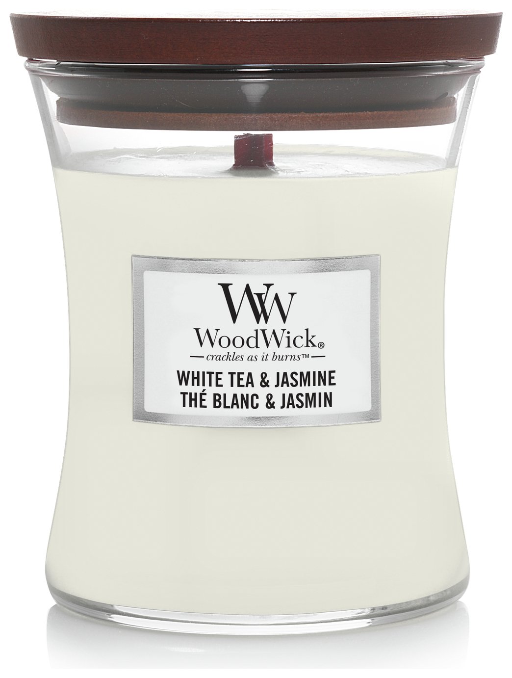 WoodWick Medium Jar Candle - White Tea & Jasmine