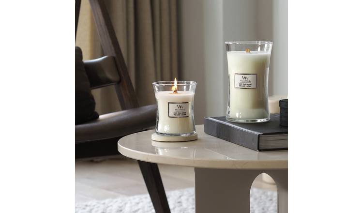 Woodwick Large Jar Candle - White Tea & Jasmine