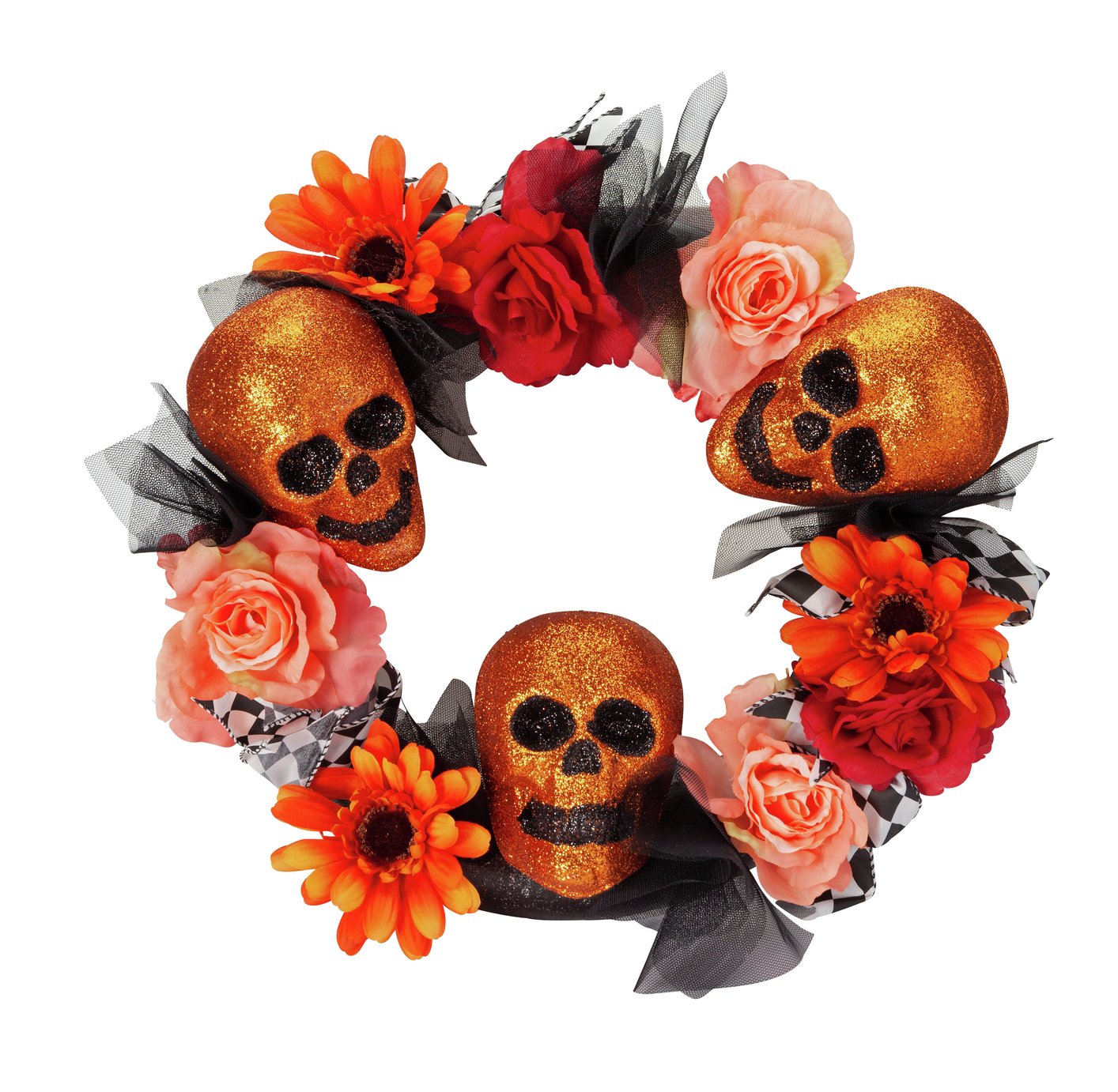 Halloween Floral Door Wreath