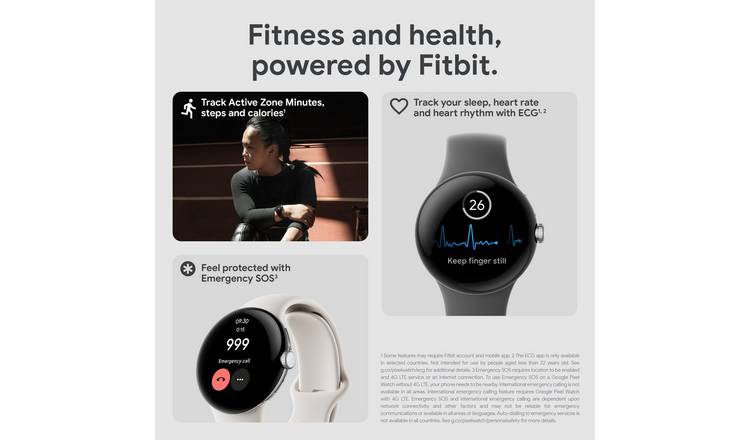 Buy Google Pixel Watch Wi-Fi BT Smart Watch - Obsidian | Fitness