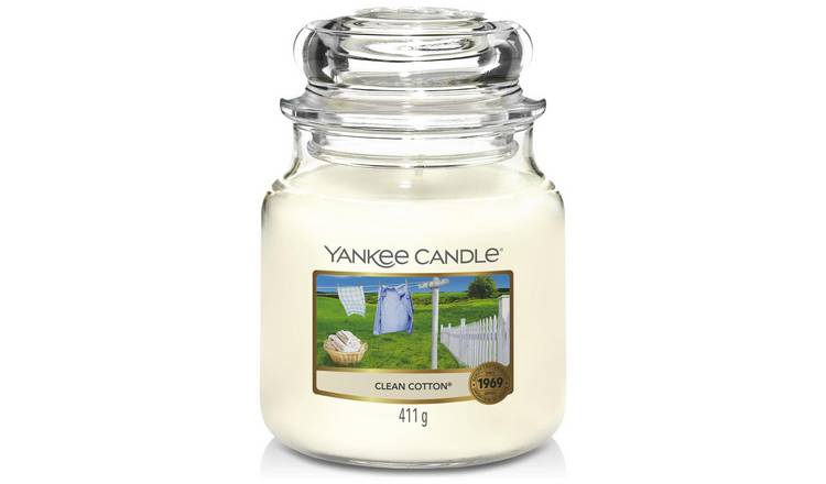 Buy Yankee Candle Medium Jar Candle - Clean Cotton | Candles | Argos