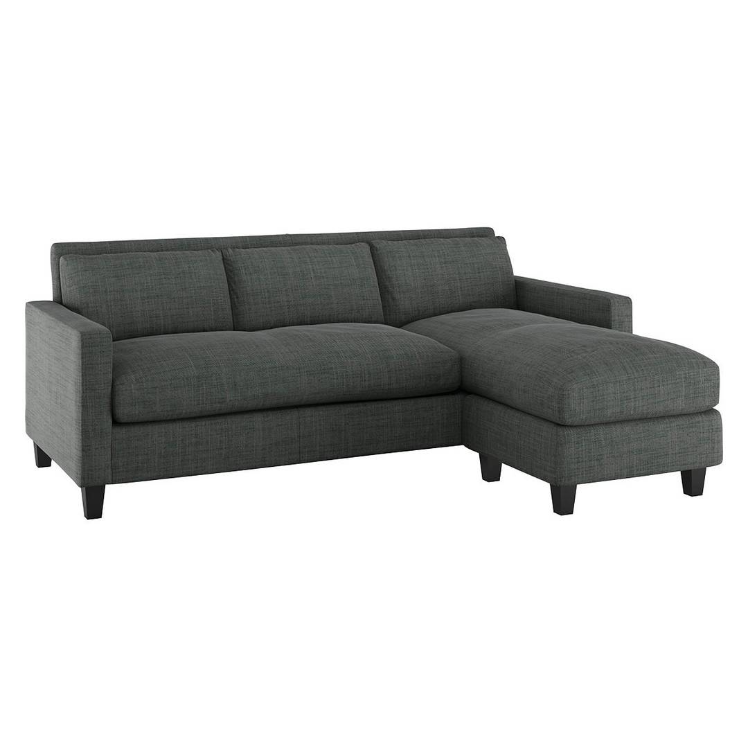 Habitat Chester Right Hand Corner Sofa-Dark Feet-Charcoal