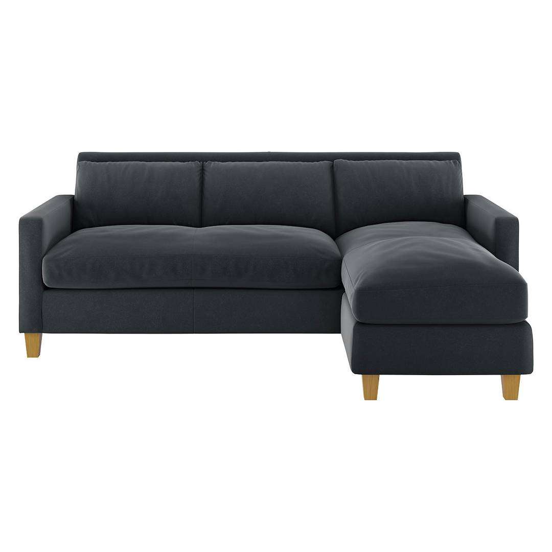 Habitat Chester Right Hand Corner Sofa-Light Feet-Dark Grey