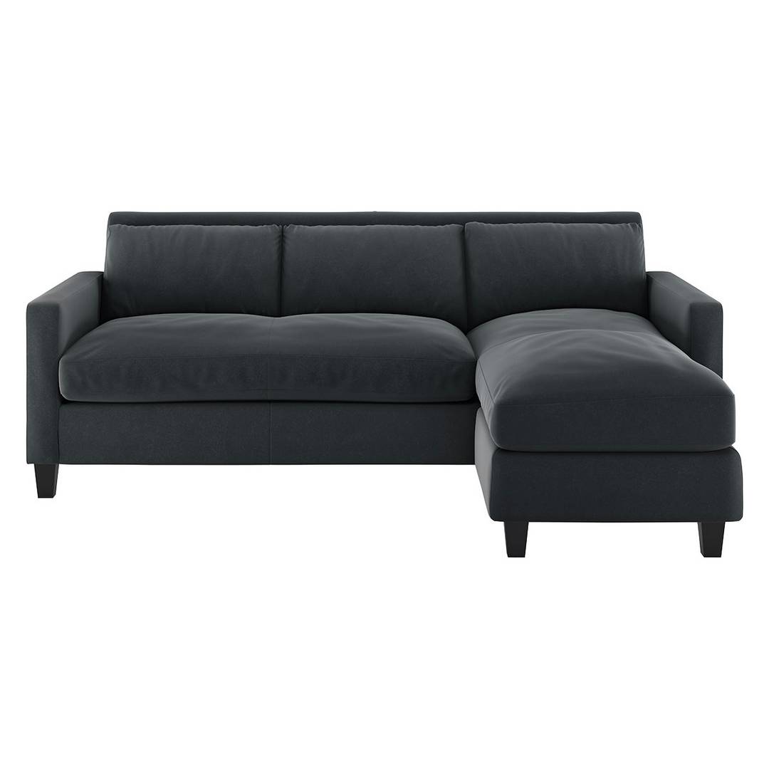 Habitat Chester Right Hand Corner Sofa-Dark Feet-Dark Grey
