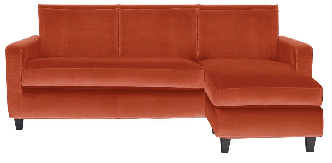 Habitat Chester Right Hand Corner  Sofa-Dark Feet-Orange